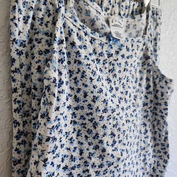 Art Class Blue and White Floral Pajama Set - Picture 1 of 7